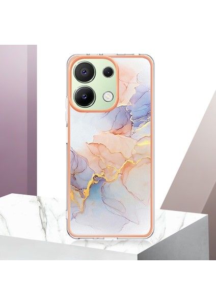 Xiaomi Redmi Note 13 4g Kılıf Elektroliz Koruyucu Tpu Telefon Kapağı-Samanyolu Mermer Beyaz (Yurt Dışından)