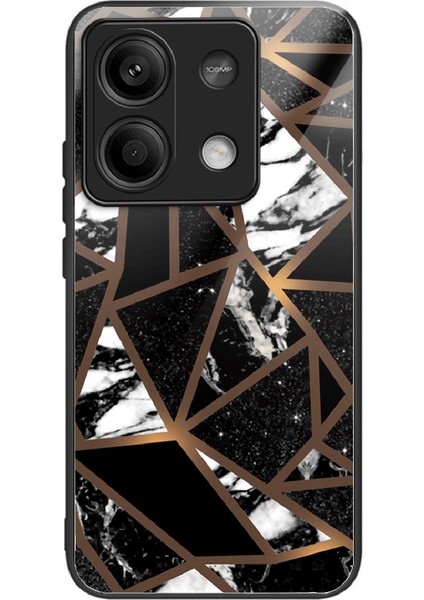 Xiaomi Redmi Note 13 5g Temperli Cam Kasa Mermer Desen Tasarımı Telefon Kapağı Tarzı Q Için (Yurt Dışından)