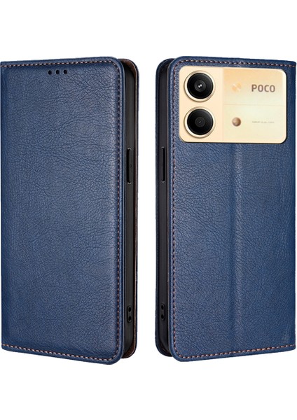Xiaomi Redmi Note 13R Pro 5g Kılıf Cüzdan Deri Manyetik Kapak Mobil Aksesuarları -Mavi Için (Yurt Dışından)