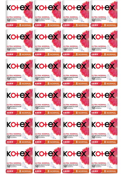 Ultra Normal 8'li Paket x 24 Adet (1 Koli) Hijyenik Ped %0 Sızdırma