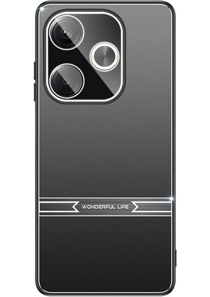 Xiaomi Poco F6 5g Darbeye Dayanıklı Metal+Pc+Tpu Telefon Kapağı-Siyah+Fırçalı Siyah Için Mat Kılıf (Yurt Dışından)