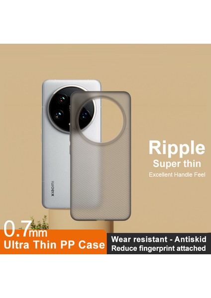 Xiaomi 14 Ultra Telefon Kılıfı Için 0.7mm Ultra Ince Dalgalı Doku Pp Arka Kapak-Şeffaf Siyah (Yurt Dışından) fiyatları