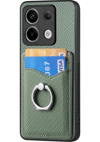 C1-8 Redmi Note 13 Pro 5g Kılıf Deri+Pc+Tpu Kart Yuvaları Telefon Kapağı-Yeşil (Yurt Dışından) modelleri