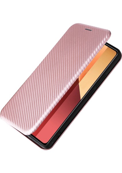 Xiaomi Redmi Note 13 Pro 4g Kılıf Karbon Fiber Doku Pu Deri Telefon Kapağı-Gül Altın Için (Yurt Dışından) indirimleri