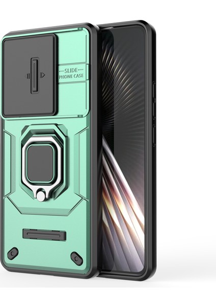 Xiaomi Poco F6 5g Kılıf Kickstand Pc+Tpu Telefon Kapağı Sürgülü Lens Koruması-Yeşil (Yurt Dışından) fırsatları