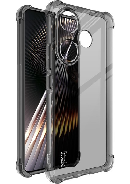 Xiaomi Poco F6 5g Şeffaf Tpu Kılıf Anti-Drop Hava Yastığı Koruma Telefon Kabuk-Şeffaf Siyah Için (Yurt Dışından)