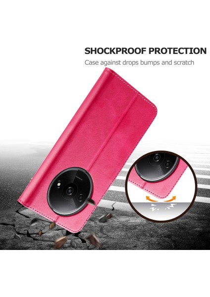 Xiaomi Poco C61 4g Kılıf Buzağı Dokusu Flip Standı Darbeye Dayanıklı Telefon Kapağı-Gül (Yurt Dışından) indirimleri