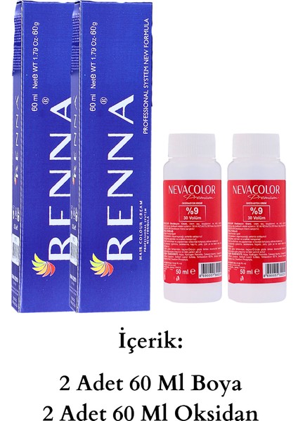 Tüp Boya 60 ml Contrast (Kontrast) 2li Set Oksidan Hediyeli