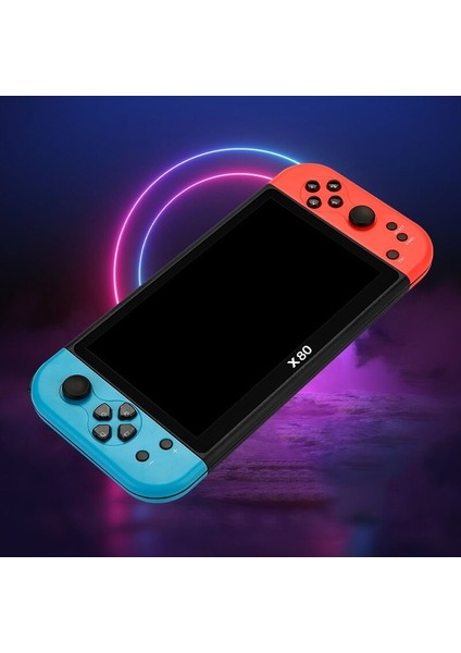 X80 7.0 Inç Hd Ekranlı El Oyun Konsolu 20000 Oyun Mavi Kırmızı fiyatları