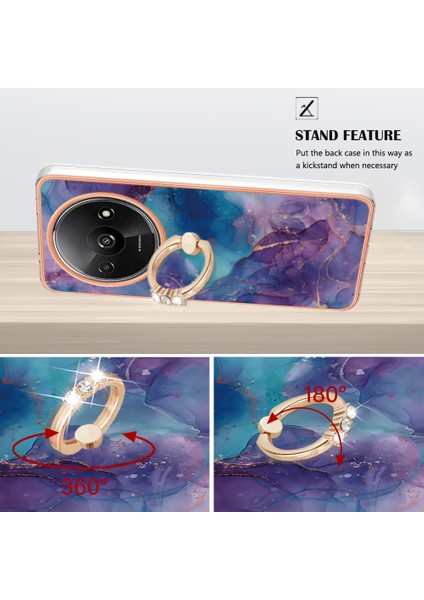 Xiaomi Poco C61 4g Ince Kılıf 2.0mm Kickstand Tpu Telefon Kapağı-Mor Için (Yurt Dışından) fırsatları