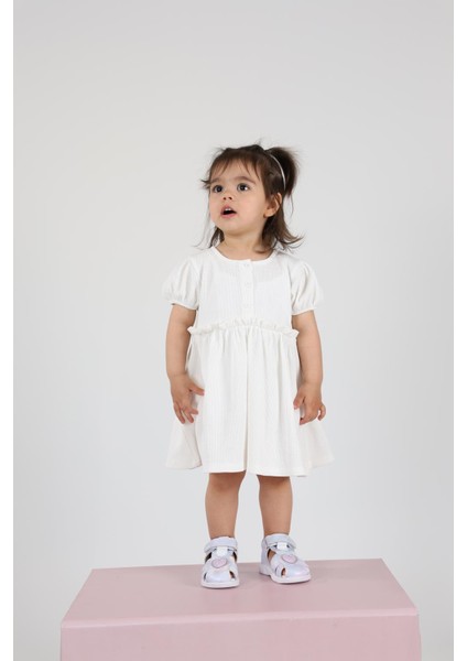 Rose Tek Cırtlı Arkası Kapalı Deri Kız Bebek Sandalet Lila fırsatları