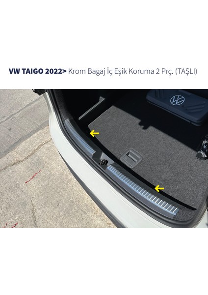 Volkswagen Taigo 2022> Bagaj Iç Eşik Koruma (Taşlı) 2 Prç. P.çelik