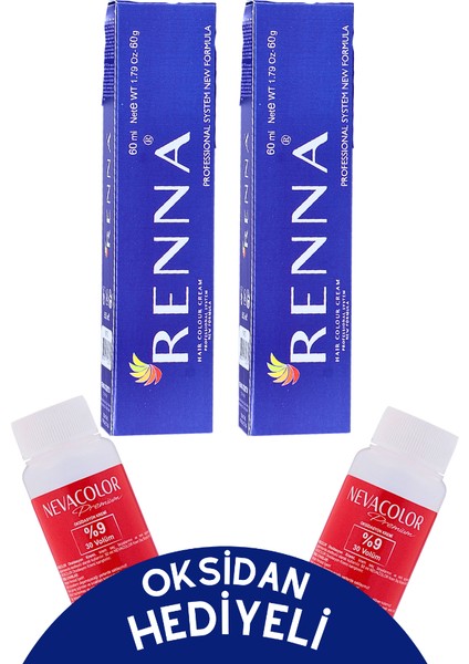 Tüp Boya 60 ml Silver (Gümüş Gri) 2li Set Oksidan Hediyeli