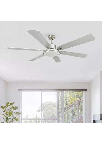 Grecale LED Mat Krom 148 cm Tavan Vantilatörü