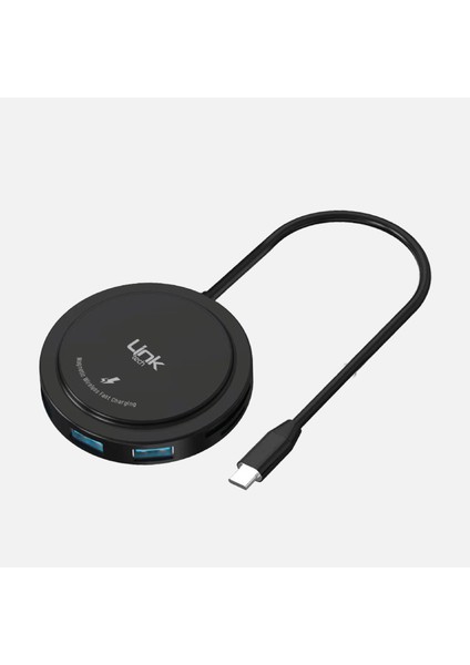 A200 Premium 7'sı 1 Arada Kablosuz Şarj Pedi, Usb-C Hub ve Kart Okuyucu