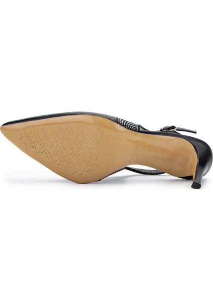 Kadın Siyah Deri Topuklu Ayakkabı 22 3129 Bn Ayk Y24 Sıyah Dr modelleri