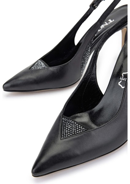 Kadın Siyah Deri Topuklu Ayakkabı 22 3129 Bn Ayk Y24 Sıyah Dr fırsatları