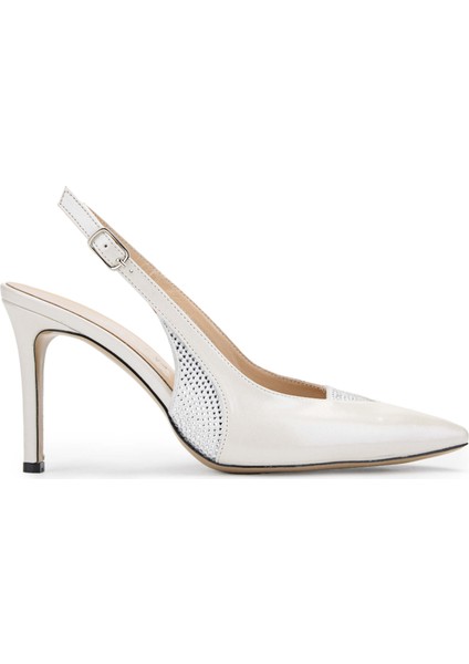 Kadın Beyaz Sedef Topuklu Ayakkabı 22 3129 Bn Ayk Y24 Beyaz Sedef