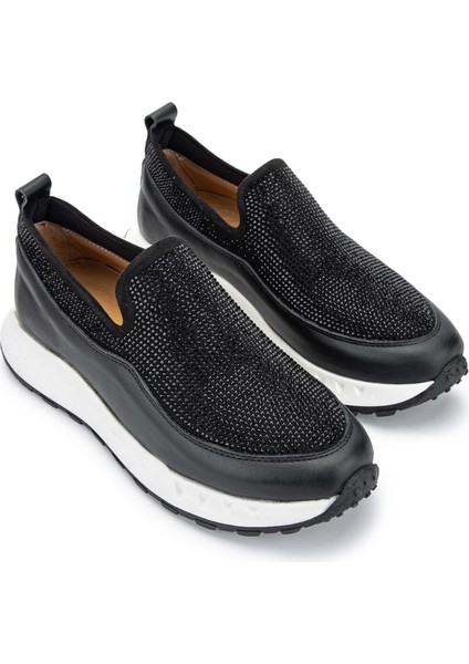 Kadın Deri Siyah Sneakers & Spor Ayakkabı 775 Y-4064 Bn Ayk Y24 Sıyah