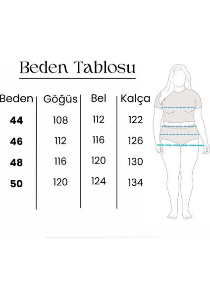 Even Plus Size Mavi Taş Şeritli Büyük Abiye Beden Elbise 44 Beden