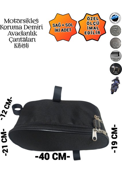 Motorsiklet Koruma Demiri Çantaları Yan Avadanlık Kilitli