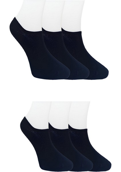 Alessa Socks Alessasocks Bambu Sneakers Kısa Koyu Lacivert 6 Çift Yıkamalı Burun Dikişsiz Unisex