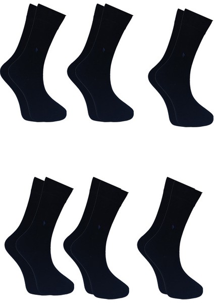 Alessa Socks Bambu Erkek Uzun Soket  Çorap 6 Çift Koyu Lacivert Burun Dikişsiz, Yıkamalı