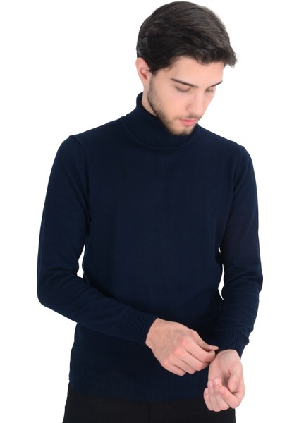 Cengiz Inler Tam Balıkçı Düz Slim Erkek Triko