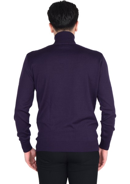 Cengiz Inler Tam Balıkçı Yaka Karo Desen Yünlü Erkek Triko Kazak indirimleri