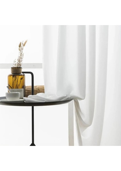 Lüks 1.Sınıf Eleganse Beyaz Saten Güneşlik Perde En X Yükseklik Ölçülerle fiyatları