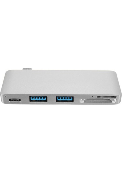 Çok Fonksiyonlu 5in1 100W Type-C Girişli Sd,tf, USB ve Type C Çevirici Çoğaltıcı Adaptör