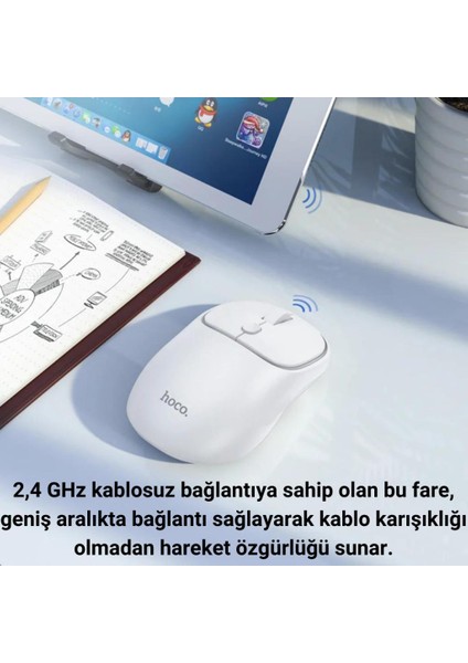 2.4g Çift Modlu Aerodinamik Sessiz Kablosuz Mouse, Windosw, Linux, Mac Os Uyumlu Mouse