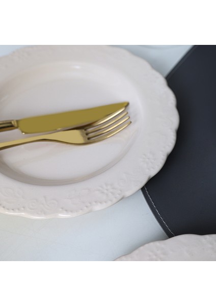 Krem Tango Pasta Tabağı 21 cm 6 Adet 030