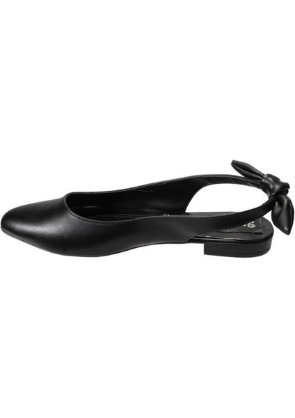 Yazkış Kadın Siyah Beyaz Krem Arkası Açık Fiyonklu Düz Babet modelleri