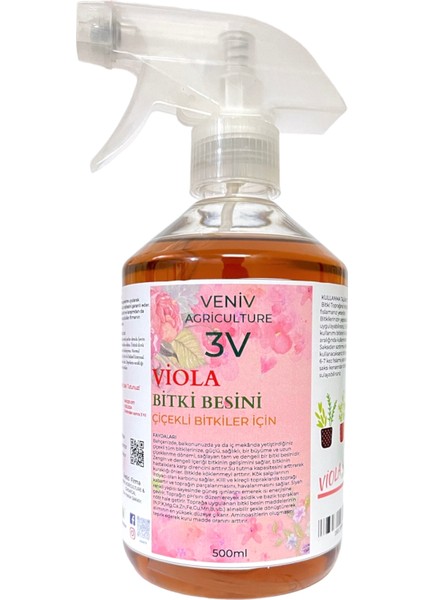 3V Viola Bitki Besini - Çiçek Coşturan-Çiçekli Bitkiler Için 500 ml