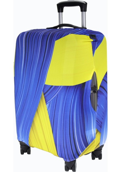 91 Mavi Gökkuşağı Valiz Kılıfı, Bavul Kılıfı - Mavi Gökkkuşağı 91