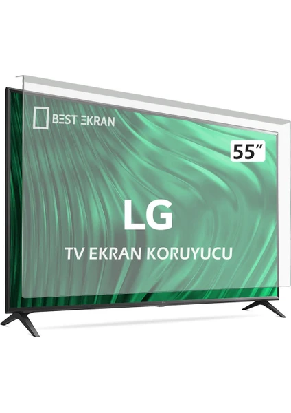 Best Ekran  Lg 55NANO81T6A Tv Ekran Koruyucu - Lg 55" Inç 139CM Tv Kırılmaz Ekran Koruyucu