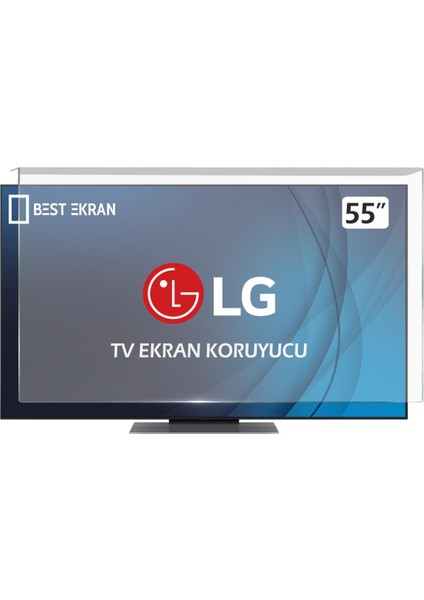 Lg 55NANO81T6A Tv Ekran Koruyucu - Lg 55" Inç 139CM Tv Kırılmaz Ekran Koruyucu