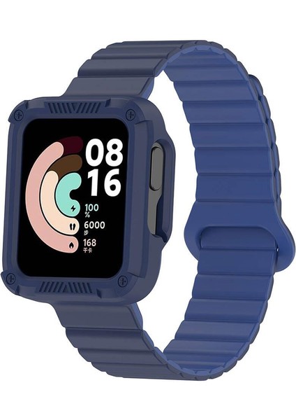 Mi Watch Lite / Redmi Watch 2 Lite Uyumlu Magnetik Silikon Kordon & Kasa Koruma 2 In 1 Premium Kayış fiyatları