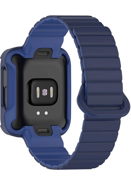 Mi Watch Lite / Redmi Watch 2 Lite Uyumlu Magnetik Silikon Kordon & Kasa Koruma 2 In 1 Premium Kayış modelleri