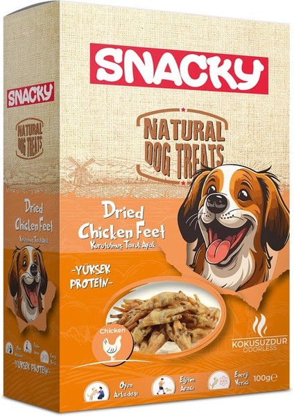 Kurutulmuş Tavuk Ayak Köpek Ödül Maması 100 gr