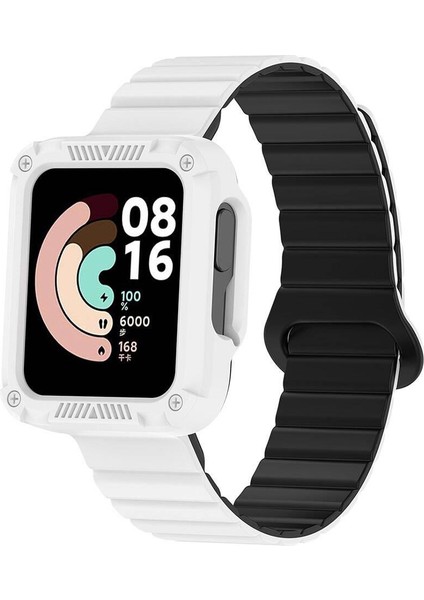 Mi Watch Lite / Redmi Watch 2 Lite Uyumlu Magnetik Silikon Kordon & Kasa Koruma 2 In 1 Premium Kayış fiyatları