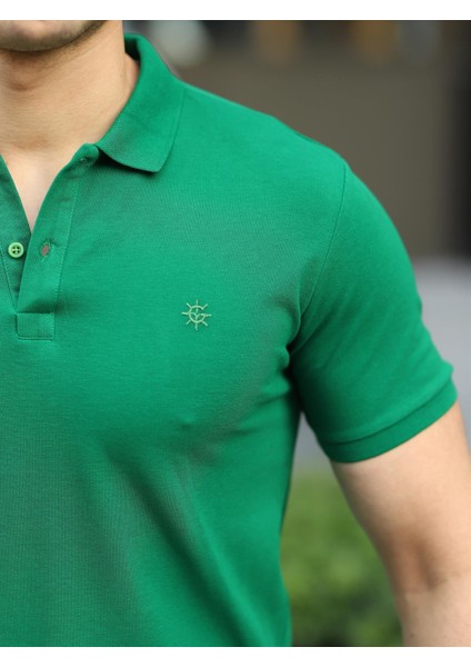 Yeşil Renk Polo Yaka Erkek Tişört modelleri
