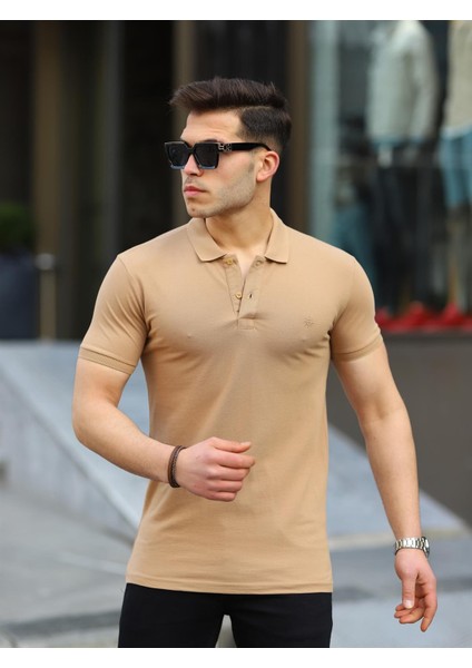 Bej Renk Polo Yaka Erkek Tişört fiyatları