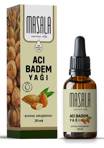 Acıbadem Yağı 20 Ml. Soğuk Pres (Bitter Almond Carrier Oil)