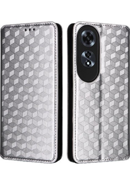 Oppo A60 4g 3D Desen Kart Yuvaları Için Kılıf Tutucu Pu Deri Manyetik (Yurt Dışından)