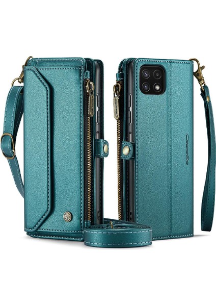 Samsung Galaxy A22 Için Crossbody Durumda 5g Kart Tutucu Cüzdan Kılıf Kadınlar Için (Yurt Dışından)