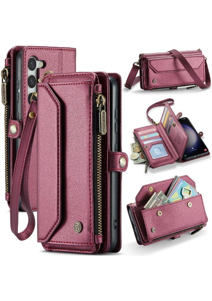 Samsung Galaxy S23 Artı Rfid Engelleme Cüzdan Kılıf Için Crossbody Durumda (Yurt Dışından)
