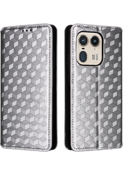 Motorola Moto X50 Ultra 5g Için Kılıf 3D Desen Kart Yuvaları Tutucu Manyetik (Yurt Dışından)