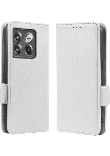 Oneplus 10T Için Kılıf Cüzdan Yan Toka Pu Deri Kart Yuvaları Tutucu (Yurt Dışından)
